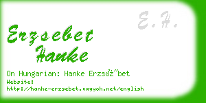 erzsebet hanke business card